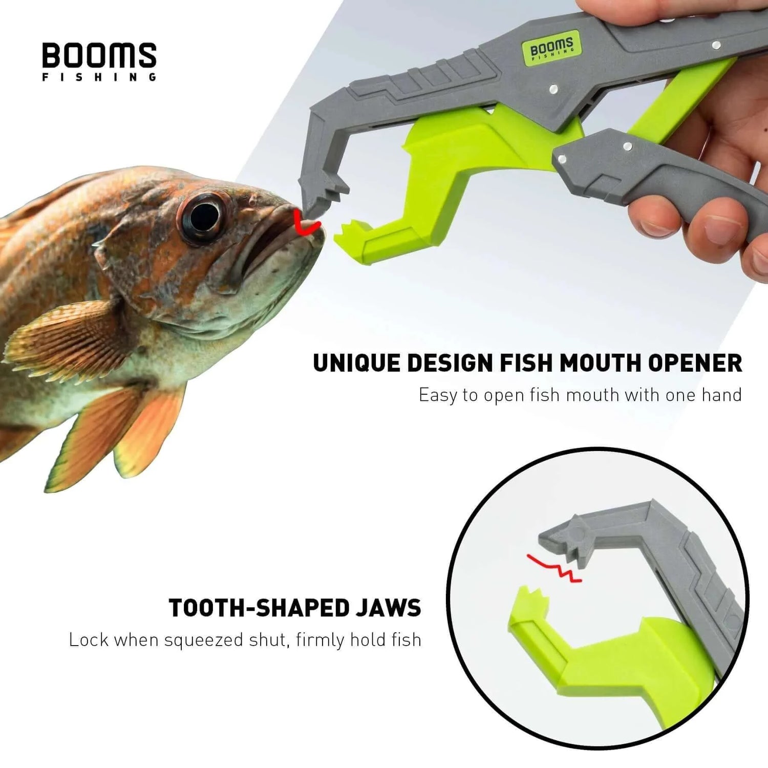 Booms Fishing G05 Fish Gripper Glass Fiber with Lanyard Anti-Rust