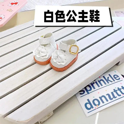 17cm Labubu Doll Accessories Clothes Advanced Luxury Design Sweet Woolen Shawl Suit Skirt Labubu Clothes Messenger Bag Loafers