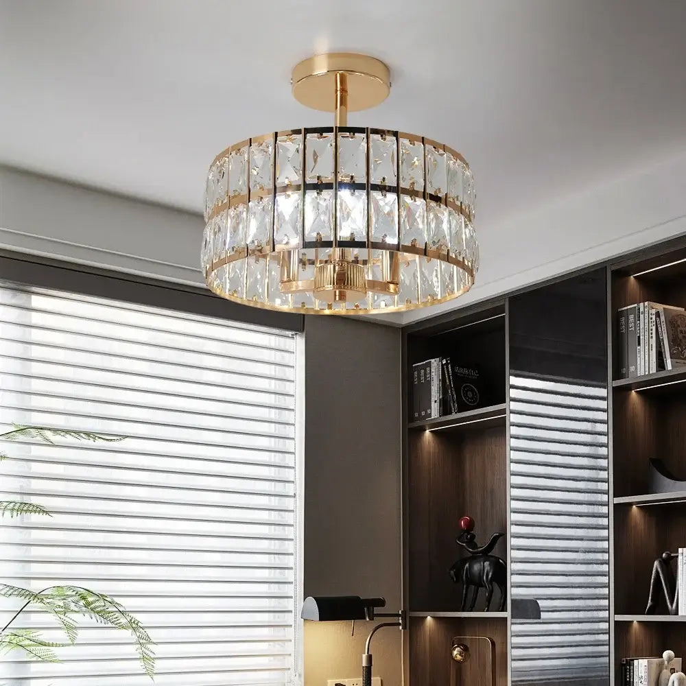 VETRULUS Crystal Pendant Light, Black or Gold