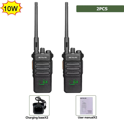 Retevis RT86 Walkie Talkie | UHF Long Range Radio