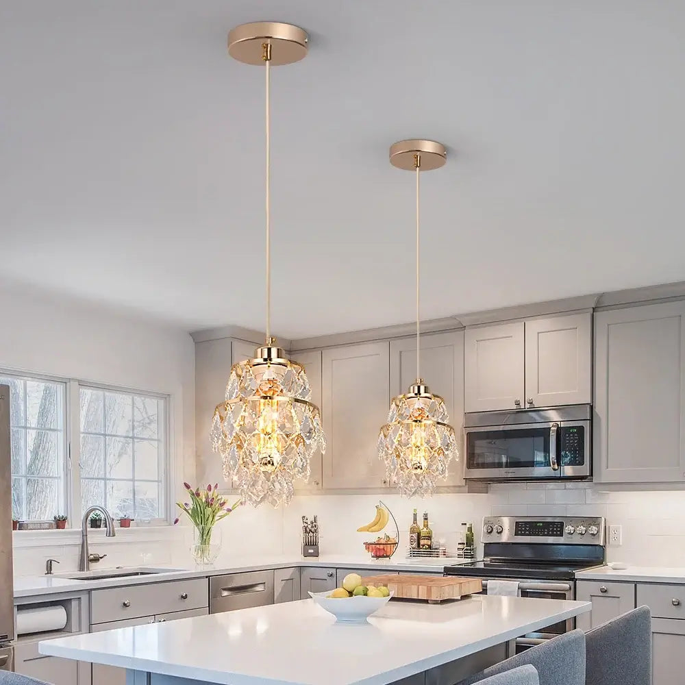 Vinilky Gold Crystal Pendant Light, SG03 or SG04