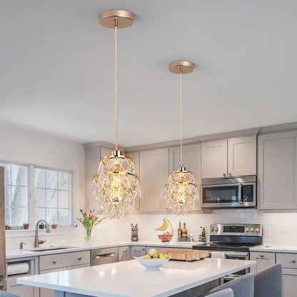 Vinilky Gold Crystal Pendant Light, SG03 or SG04