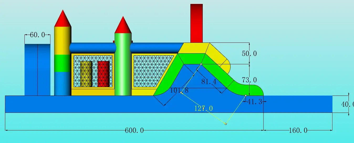 PVC inflatable Obstacle Course Pool for Children Jungle Gym Water Play Equipment With 1100W Air Blower