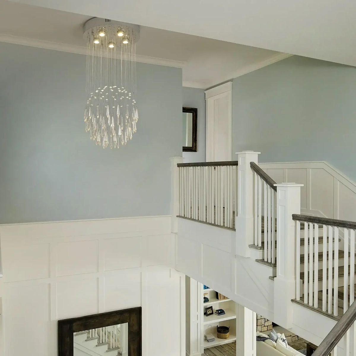GreeLustr Crystal LED Chandelier, Ring or Raindrop Design