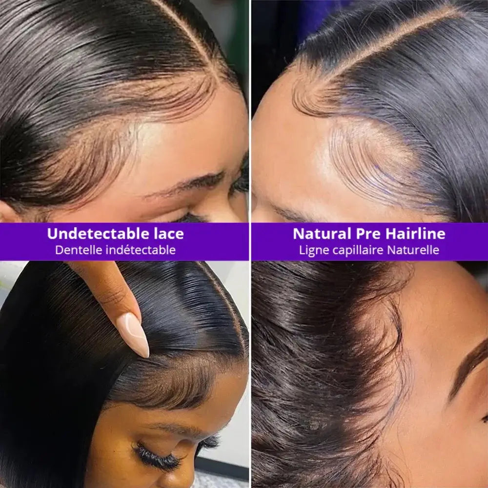 4x4 Transparent Lace Closure Straight Hair Short Bob Wig Remy Brazilian 100% Human Hair 