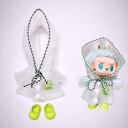 Labubu 3.0 Dolls Outfit: Cute Rain Coat &amp; Shoes