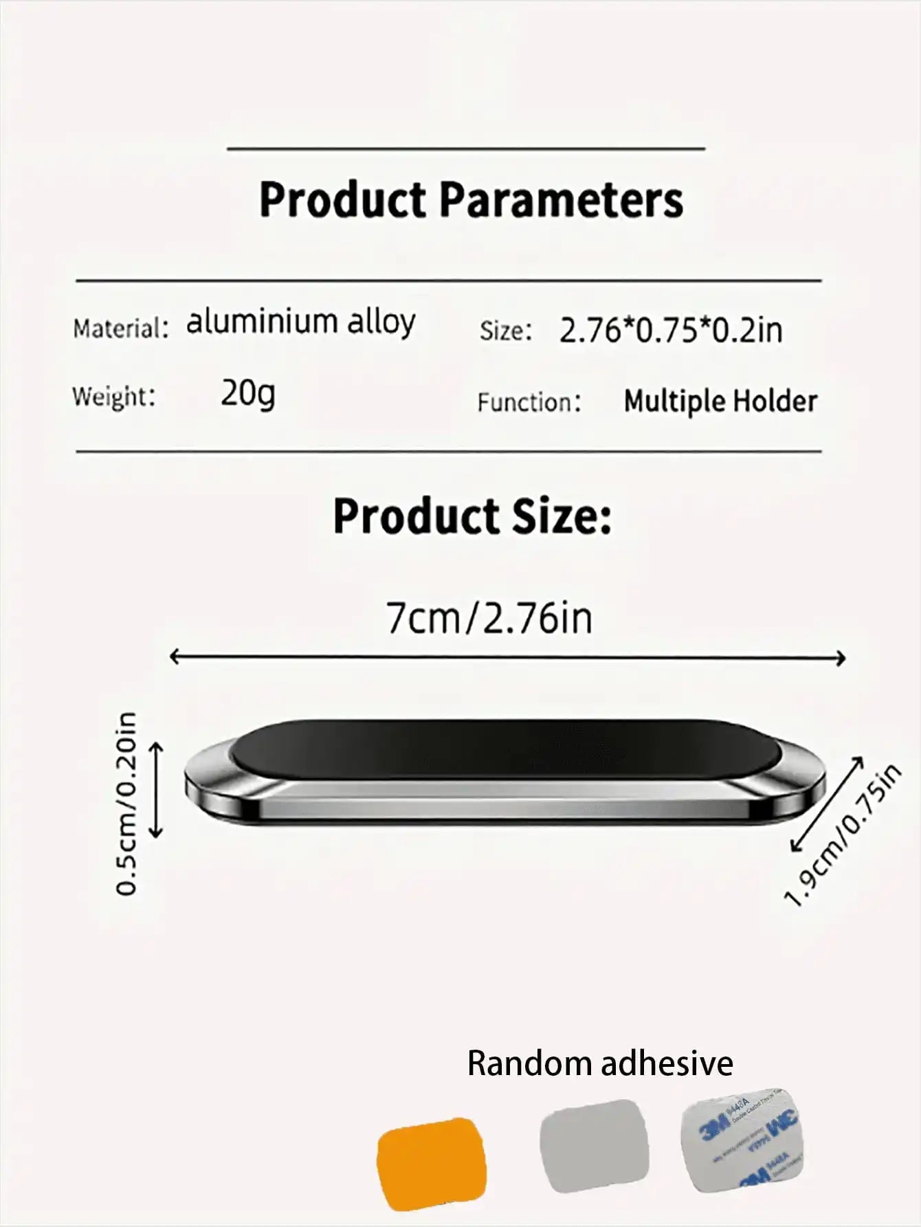 Magnetic Metal Phone Holder, Car Phone Mount, Universal Magnetic Phone Holder Stick-On, Suitable For All Smartphones