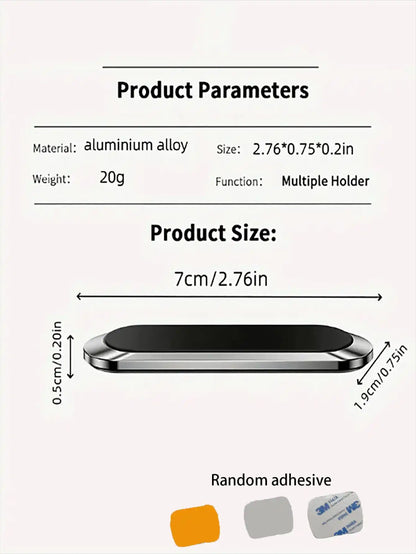 Magnetic Metal Phone Holder, Car Phone Mount, Universal Magnetic Phone Holder Stick-On, Suitable For All Smartphones