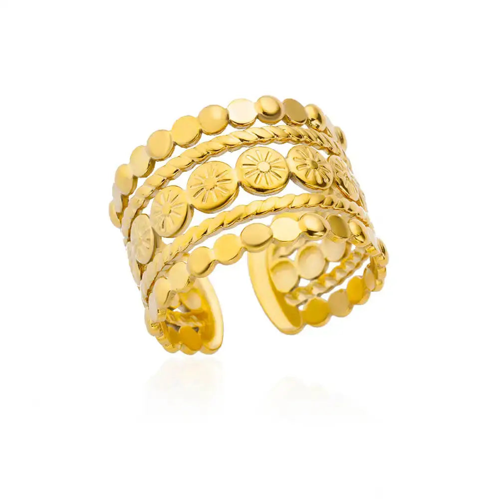Stainless Steel Rings for Women Gold Color Never Fade Luxury Classic rings wedding couple rings Jewelry Free Shipping