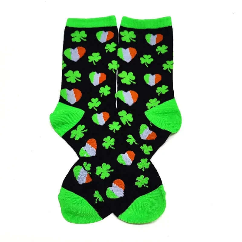 Valentine Day Women Socks Funny Cartoon Socks Four Leaf Clover Corgi Dog Letter Cute Love Dinosaur Anniversary Present Gifts