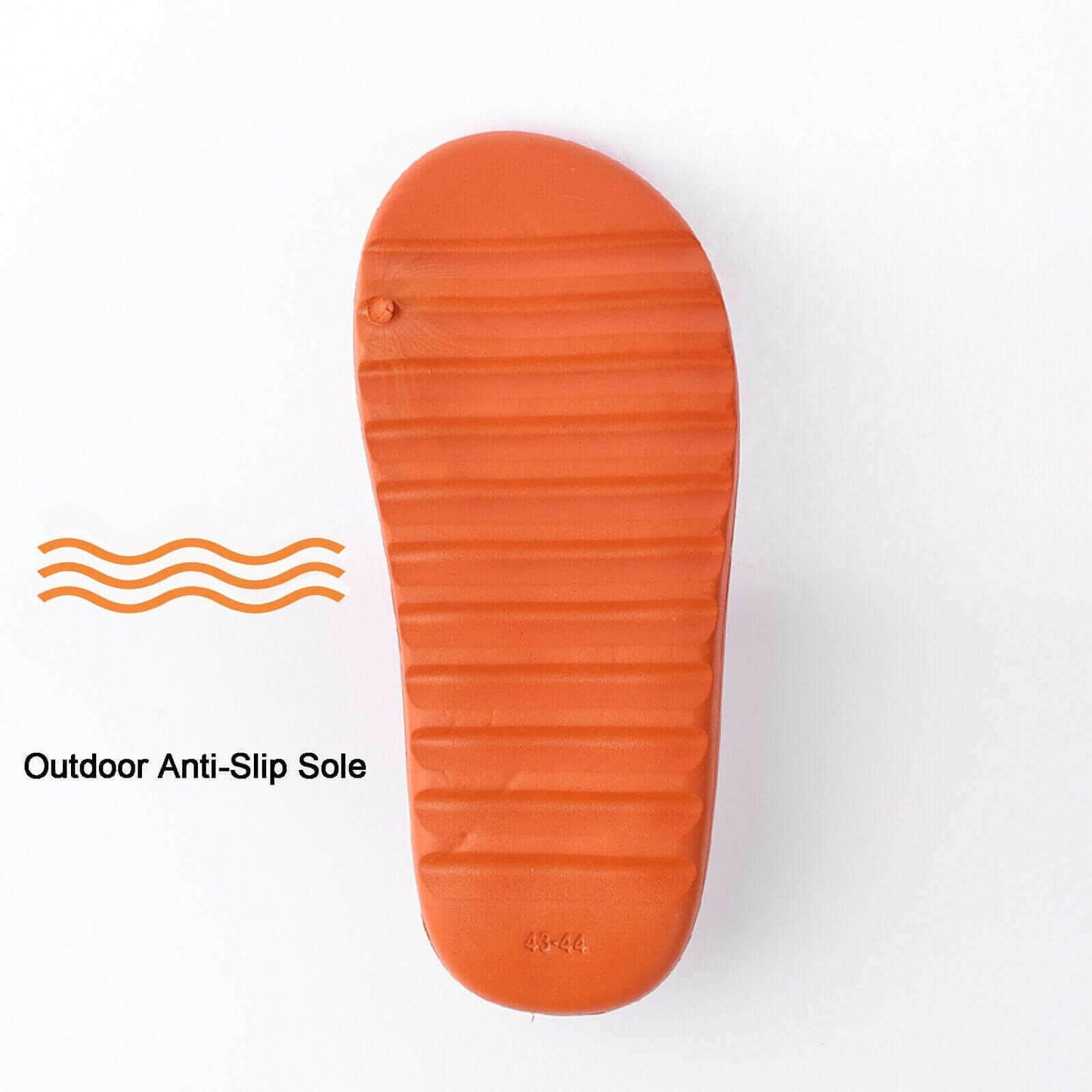 Platform Pillow Slides for Women - Orange Chunky Shower Slippers.