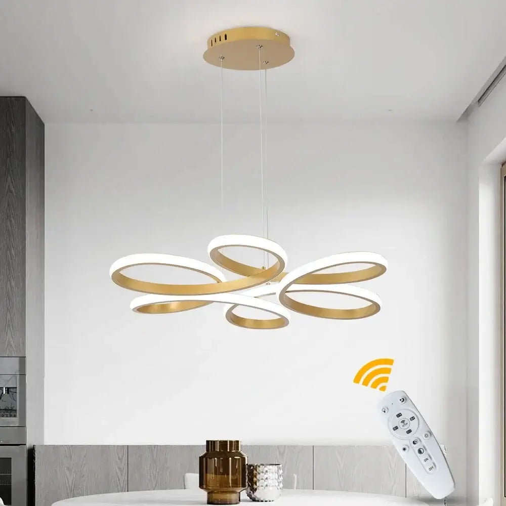 Vinilky Dimmable LED Ceiling or Pendant Light, Black or Gold