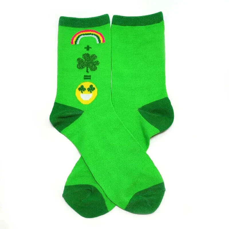 Valentine Day Women Socks Funny Cartoon Socks Four Leaf Clover Corgi Dog Letter Cute Love Dinosaur Anniversary Present Gifts