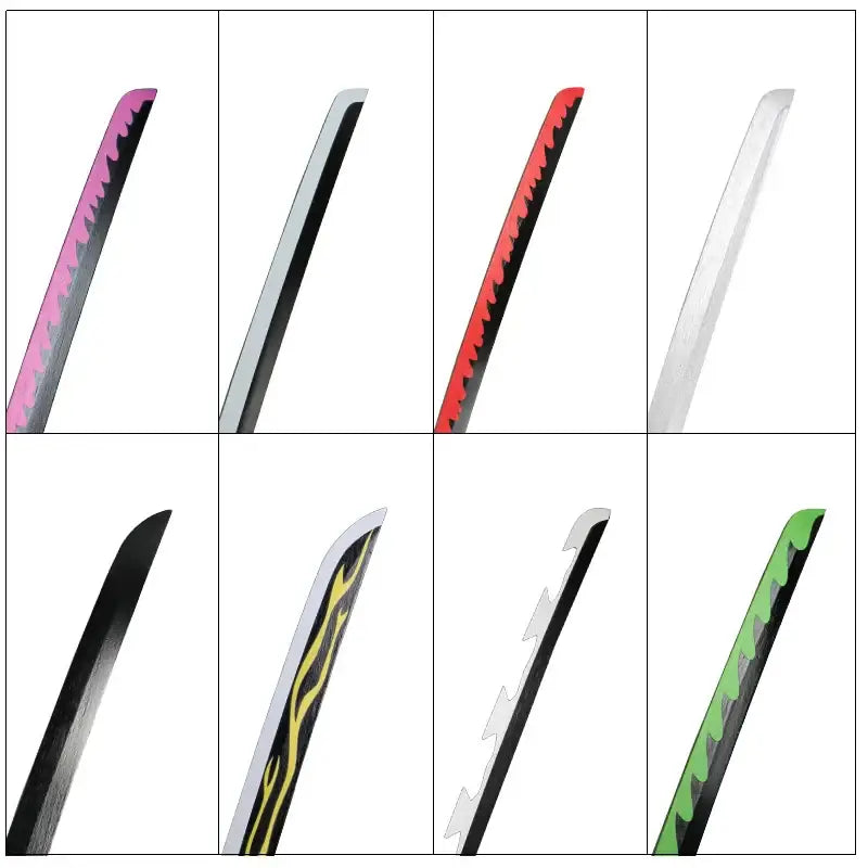 80cm Demon Slayer Katana Bamboo Blade Role-playing Weapons Props Halloween Costume Props with Belt and Sword Holder