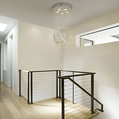 GreeLustr Crystal LED Chandelier, Ring or Raindrop Design