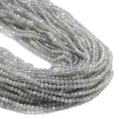 2 3 4mm Faceted Tiny Beads Natural Aquamarine Lapis Lazuli Tourmaline Amethyst Stone Beads for Jewelry Making 2030