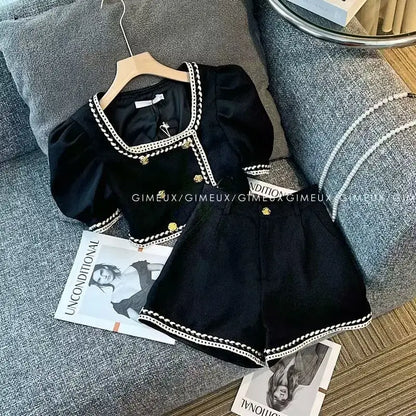 Kids Toddler Shorts Set for Girls 1-10Y - Summer Outfit