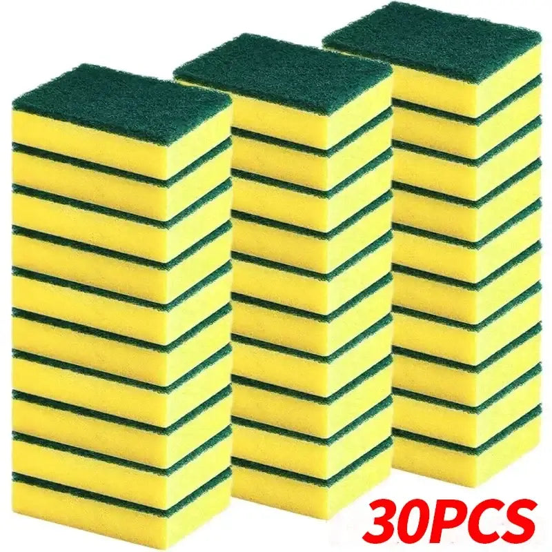 Double Sided Magic Sponge for Motorcycles, Pots, and Kitchens - Heavy-Duty Grease Cleaning Sponge