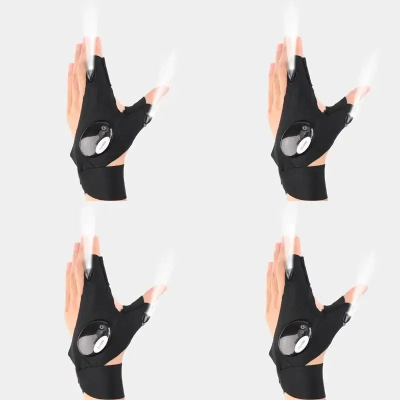 LED Fingerless Gloves for Fishing and Nighttime Tasks