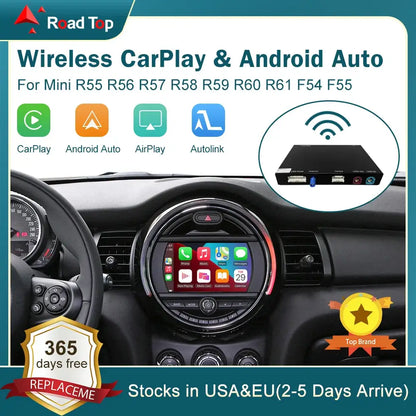 Wireless CarPlay Android Auto for Mini R55 R56 R57 R58 R60 R61 F54 F55 F56 Clubman Countryman Hardtop Cooper John Cooper Works