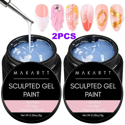 Makartt Clear 3D Sculpting Nail Gel, 8g