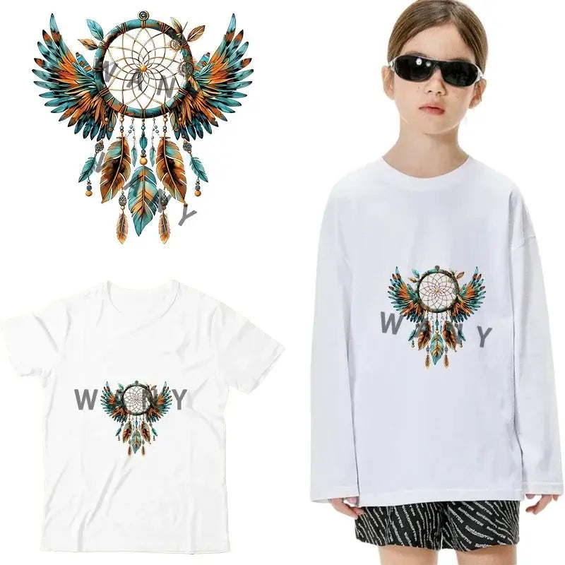 Dreamcatchers in the Bohemian series Iron On Patch dtf transfers ready to press Heat Transfer Printing On Clothes Iron Patch
