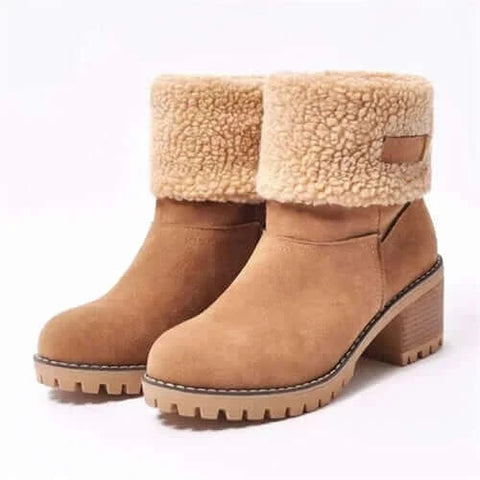 Women's Fur Warm Snow Boots 2023 Winter New Warm Wool Booties Ankle.