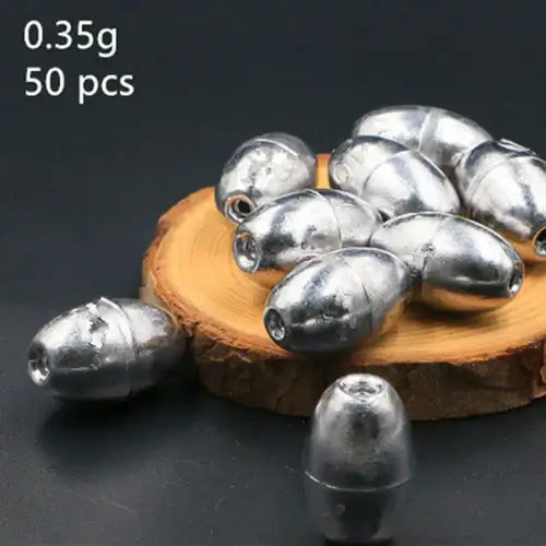 50PCS Olive Weight Split Shot Sinking Bait Angling Gear Lead Sinker