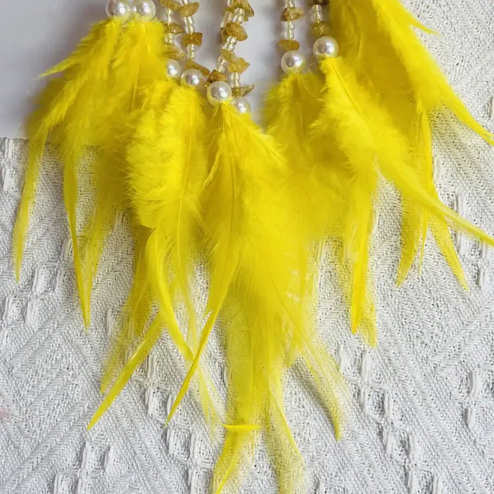 Dream Catcher Car Pendant for Girls Feather Mirror Hanging Pendant Home Decor Lucky Car Ornament Interior Accessories Crystal