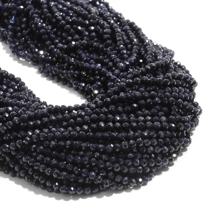 2 3 4mm Faceted Tiny Beads Natural Aquamarine Lapis Lazuli Tourmaline Amethyst Stone Beads for Jewelry Making 2030