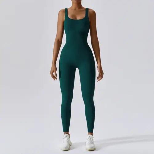 Spring Seamless One-Piece Yoga Suit Dance Belly Tightening Fitness.