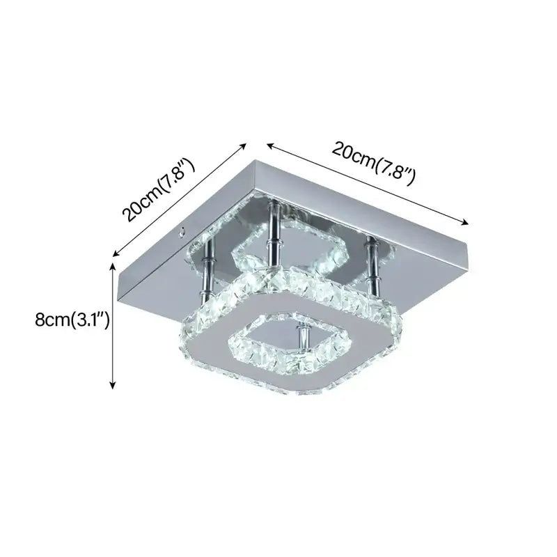 GreeLustr Crystal LED Ceiling Light, 20 or 27 cm