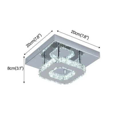 GreeLustr Crystal LED Ceiling Light, 20 or 27 cm