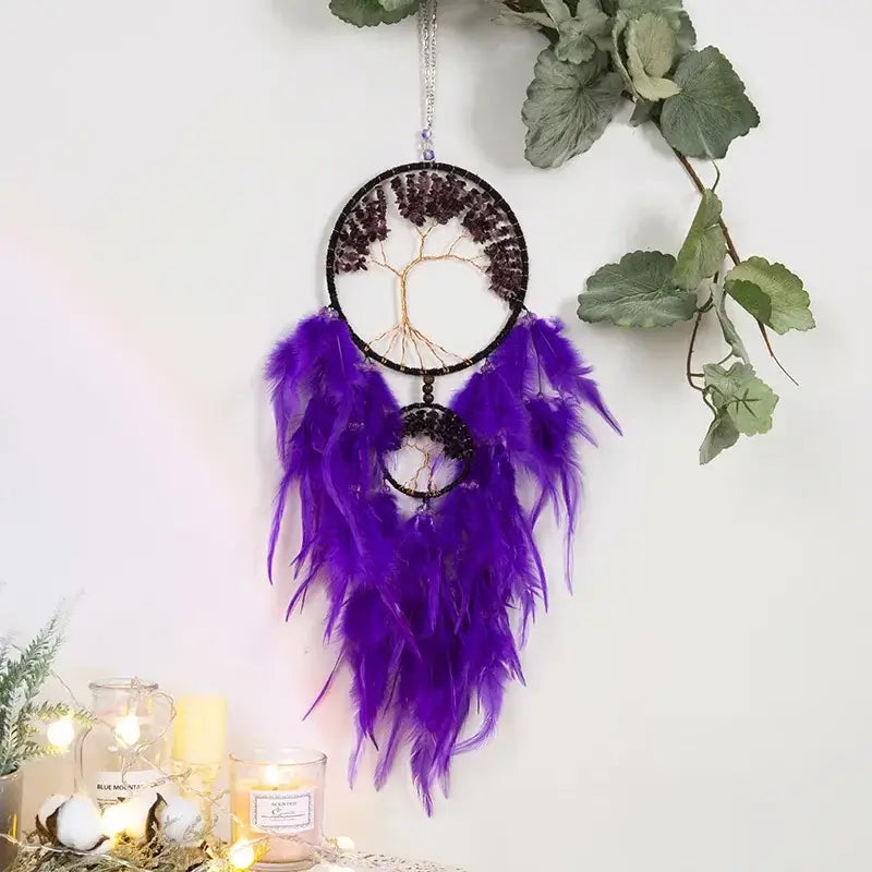 colorful crystal dream catchers