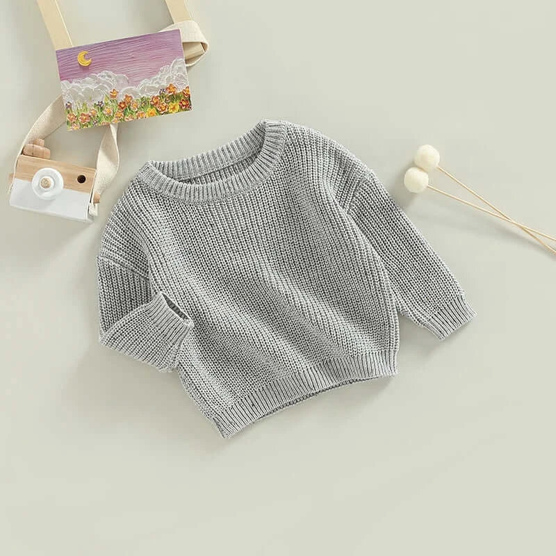 Children s Unisex Fall Sweater Vibrant Polka Dots Design with Long Sleeves and Round Neckline for Boys and Girls