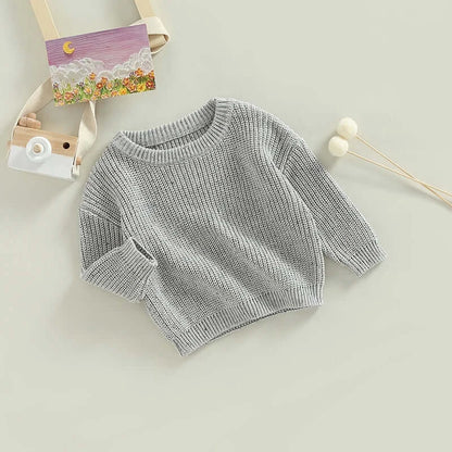 Children s Unisex Fall Sweater Vibrant Polka Dots Design with Long Sleeves and Round Neckline for Boys and Girls