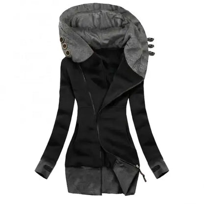 Women Hooded Sweatshirt Jacket Women Autumn Winter Hoodie Coat Long