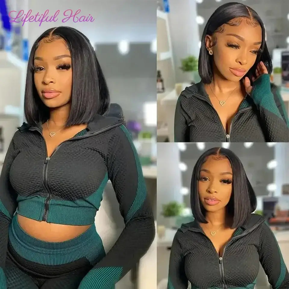 Glueless Bob Wigs Human Hair Ready To Wear 4x4 Lace Closure Wig Human Hair Wig Fast Delivery Straight Human Hair Wigs Glueless