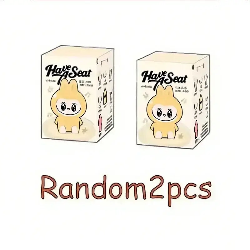 Cute 2abb Sit Party Series Surprise Blind Box Plush Vinyl Doll Replica Toy Keychain Collection Decoration Birthday Gift