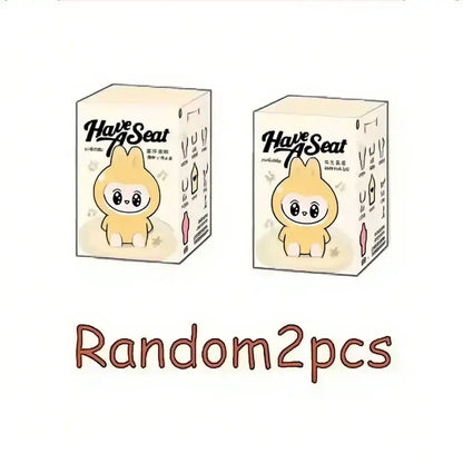 Cute 2abb Sit Party Series Surprise Blind Box Plush Vinyl Doll Replica Toy Keychain Collection Decoration Birthday Gift