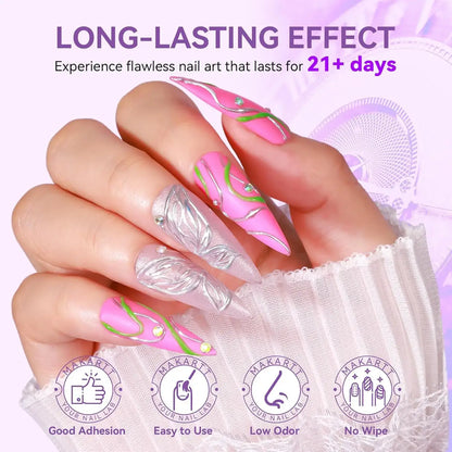 Makartt Clear 3D Sculpting Nail Gel, 8g