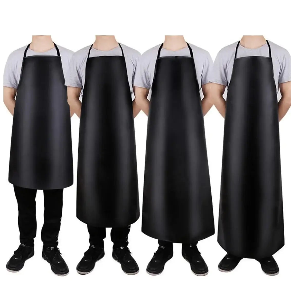 PU Leather Heavy Duty Waterproof Apron for Dishwashing 40 Inch Work Apron PU Leather Dishwasher Apron for Men Cleaning Apron Lig