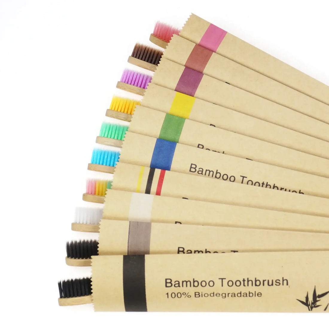 Kids’ Bamboo Toothbrushes with Soft Bristles, 15 or 30 Pack
