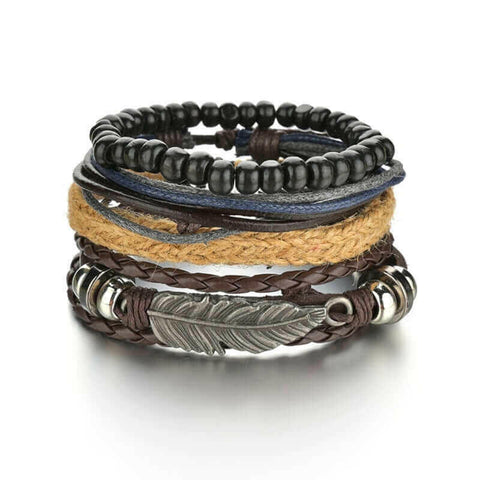 Mens Modern Multilayered Bracelet.