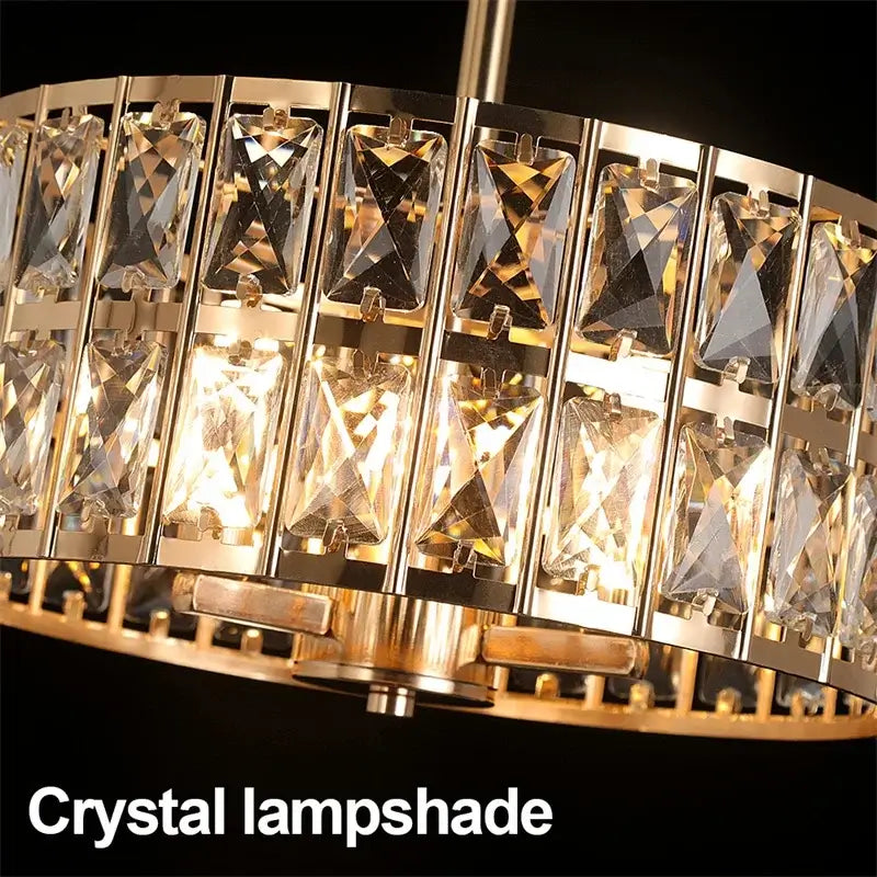 VETRULUS Crystal Pendant Light, Black or Gold