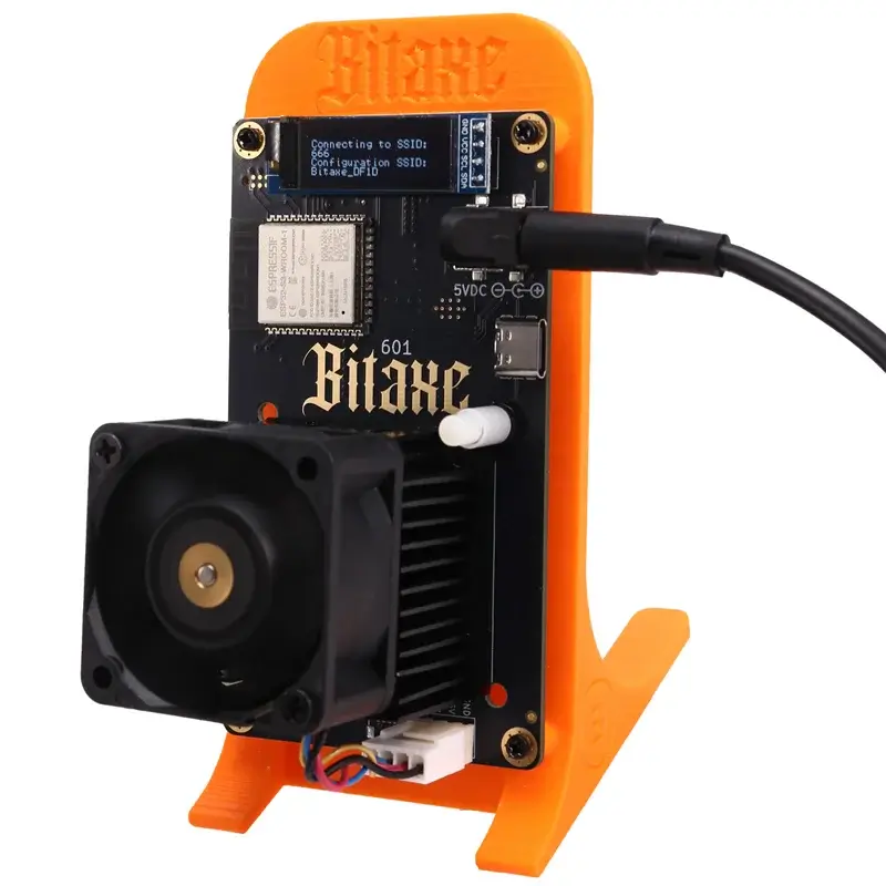 Bitaxe Gamma 601 Solo Miner 1.2TH/S BM1370 Asic Chip 18W From Antminer S21 Pro Bitcoin BTC Miner Wth Bracket