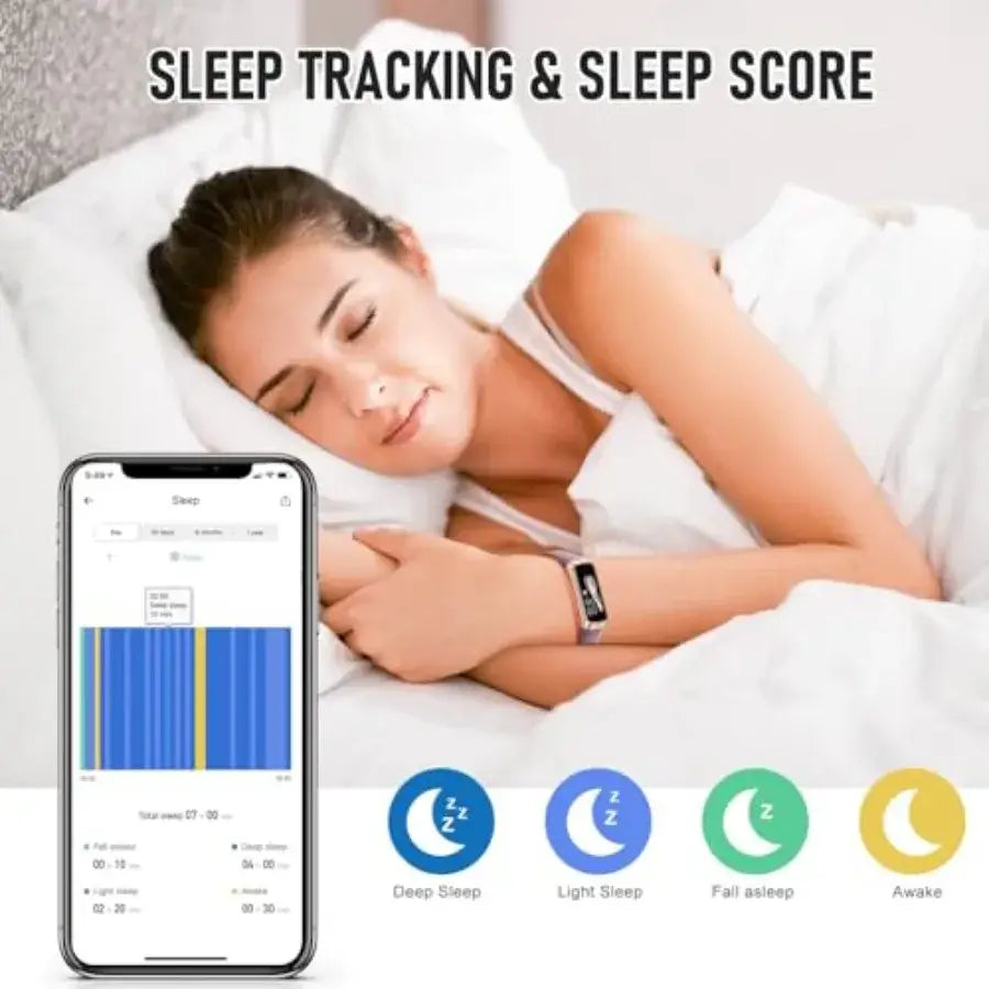 Fitness Tracker, Activity Trackers with 24/7 Heart Rate, Blood Oxygen Blood Pressure Sleep Monitor, Step Counter with 1.1" AMOL