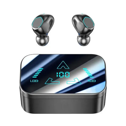 Wireless Bluetooth Compact Earphone HIFI Stereo Sound ENC Headphones Power Display Earbuds For Smartphone Sport Headsets