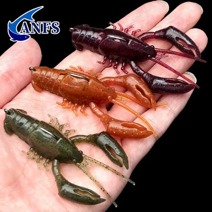 ANFS 1pc Realistic Soft Shrimp Lure-Artificial Bait for Saltwater and Freshwater Fishing, Perfect Fishing Gift for Angler
