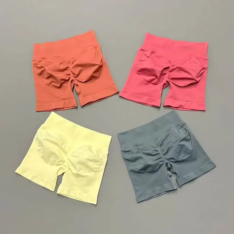 HISTELLO Women’s Seamless Scrunch Workout Shorts